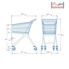 ترولی خرید فروشگاهی 180 لیتر